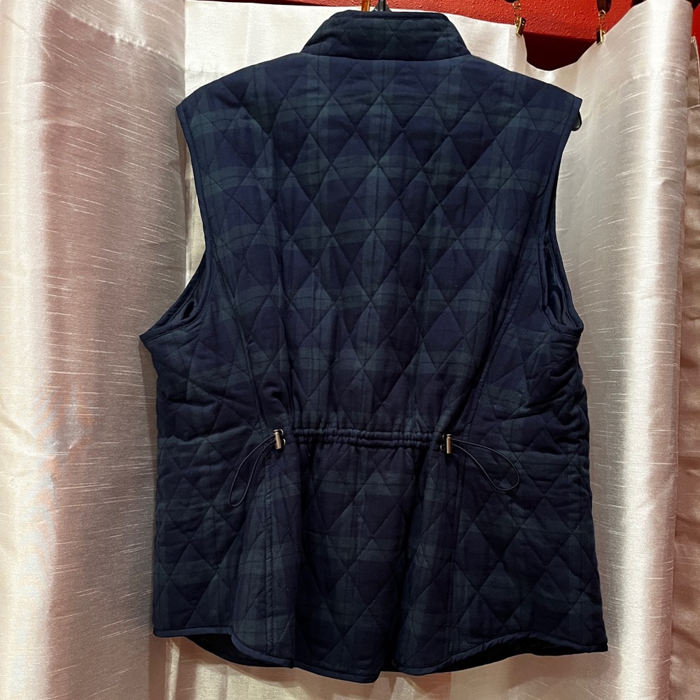 Blackwatch Tartan Quilted Vest, Sz XXL
